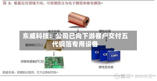东威科技:公司已向下游客户交付五代铜箔专用设备